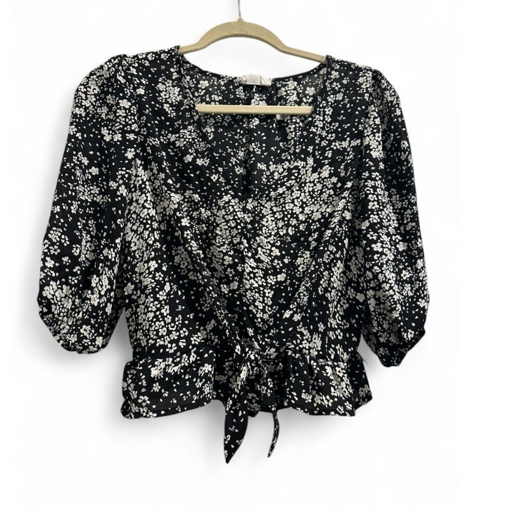 Sienna Sky Black and White Floral Blouse